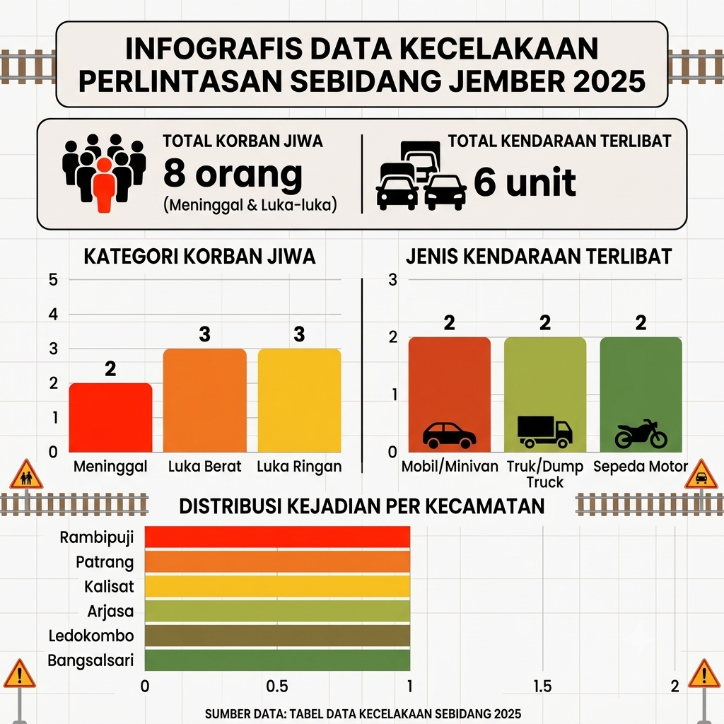 Rilis Data Perlintasan Sebidang 2025: Dishub Jember Ajak Masyarakat Tingkatkan Kewaspadaan Berlalu Lintas